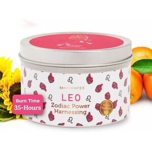 Magnificent 101 Leo Zodiac Power Harnessing Candle 6 Oz, 35 Hour Burn Time